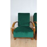 Pair of Artdeco restored armchairs by Jindrich Halabala