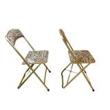 Folding chairs with floral pattern