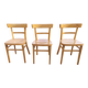 3 bistro chairs, light colour