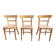 3 bistro chairs, light colour