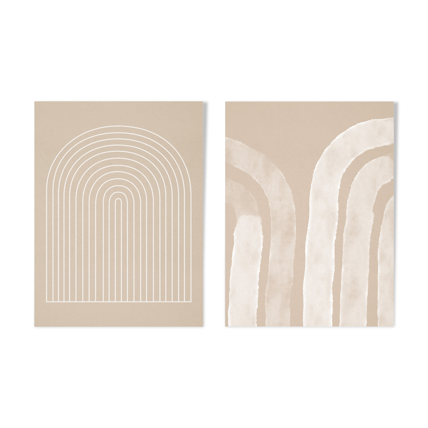 Paire d’estampes giclées ensemble abstrait d’art mural bleu de deux, 50x70cm