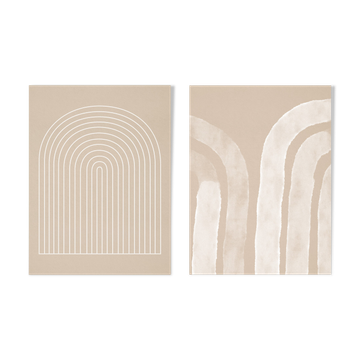 Pair of giclee prints, abstract blue wall art set of two, 50x70cm