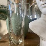 Vintage bubbled glass vase, 1970