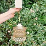 Pendant Lamp Aged Pink Glass