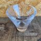 Old cut crystal d'arques pocket bowl with engraved butterfly decoration vintage