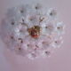 Murano Glass and Golden Brass ceiling lamp, 1970s