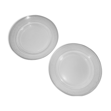 Transparent Duralex hollow plates x2