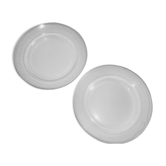 Transparent Duralex hollow plates x2