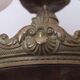 Antique bronze and alabaster 6-light chandelier, 1910