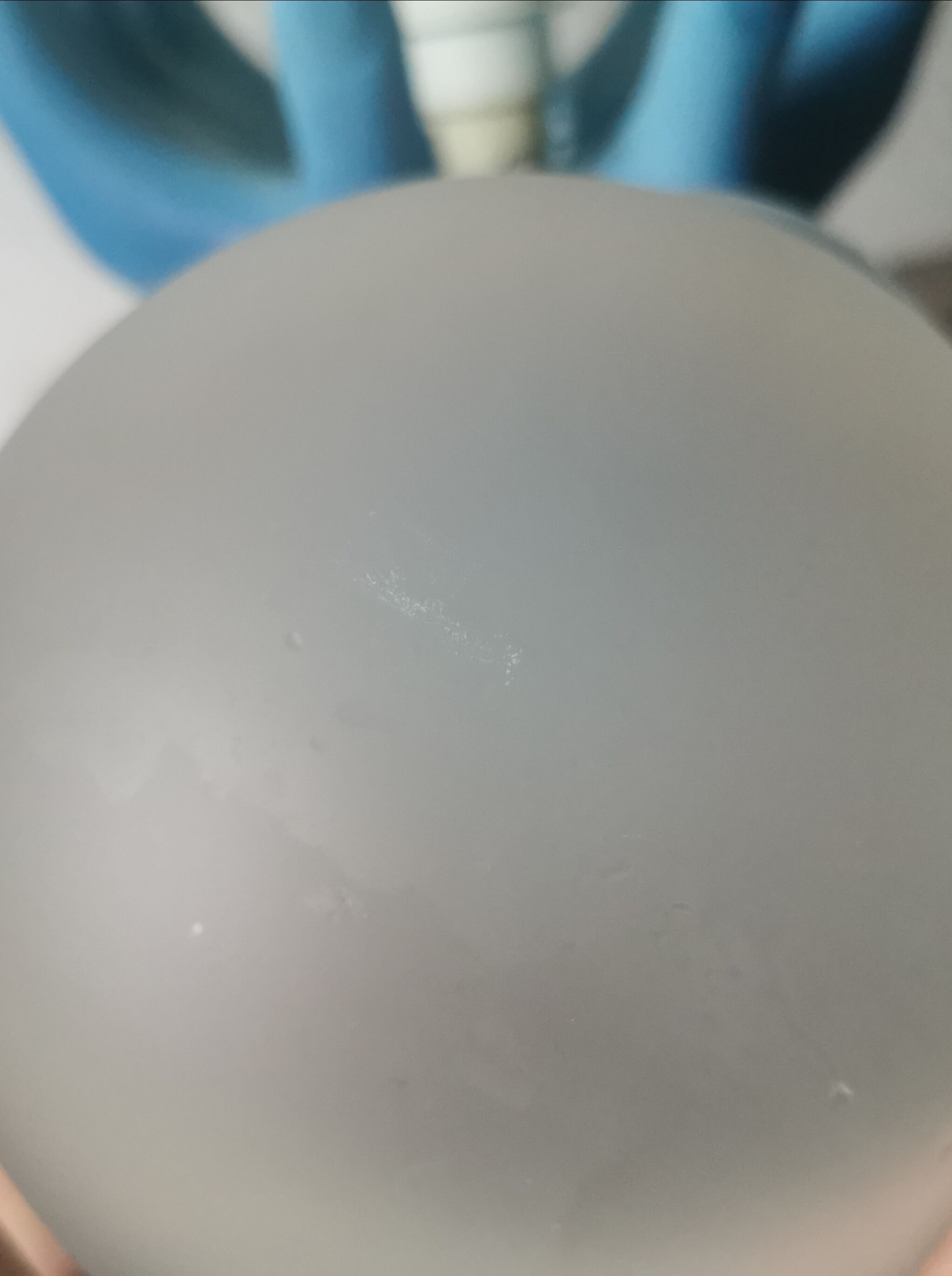 Blue ceramic hand lamp