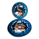 Lot de 2 assiettes  décoratives  style barbotine
