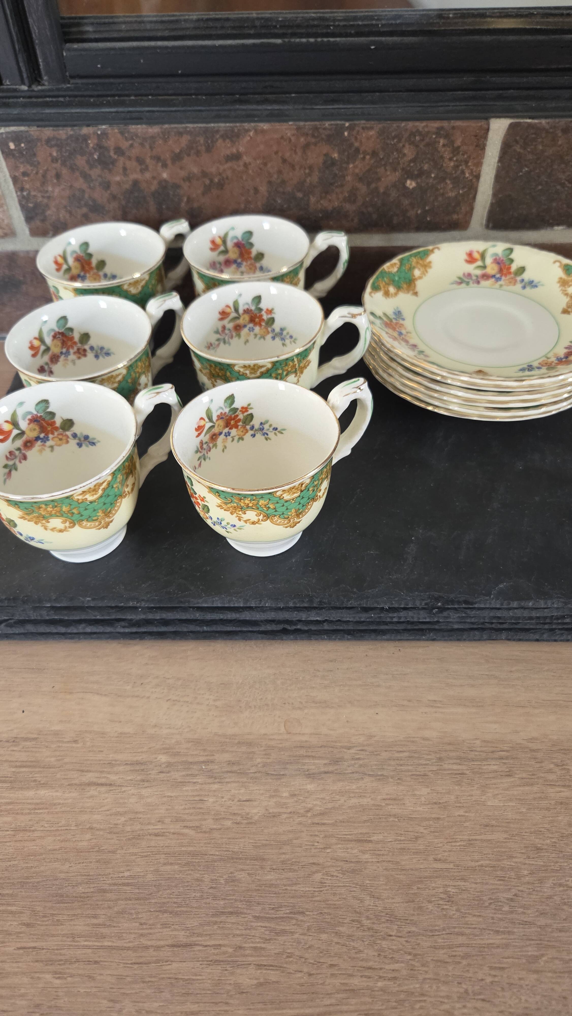 6 cups and 6 saucers w. h. grindley & co.