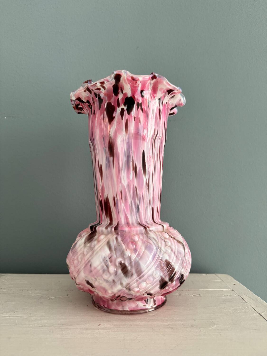 19th century blown Clichy glass vase