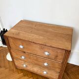 Art Deco chest of drawers in solid oak