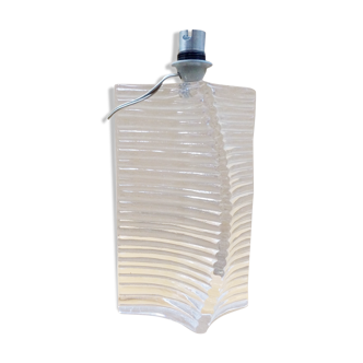 Vintage crystal lamp foot signed daum france - 70s