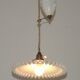 Vintage French Rise & Fall Counterbalance Ceiling Light Opaline Glass Shade