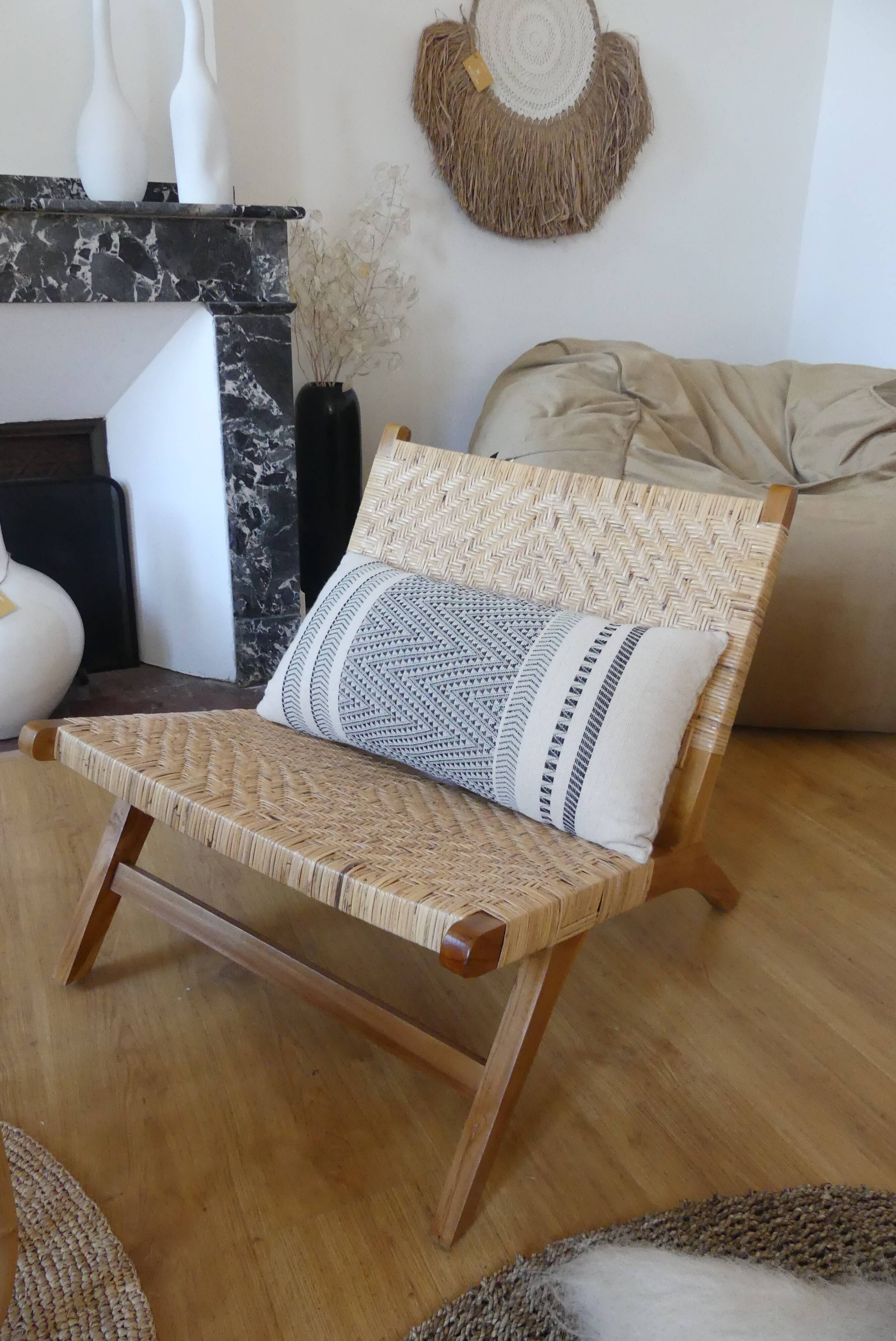 Rattan armchair and teak from bali
