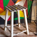 Patinated workshop stool old early twentieth century