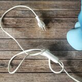 Blue ceramic hand lamp