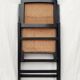 Chaise pliante en bois et cannage