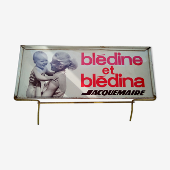 Plaque vintage Bledina Jacquemaire 60's