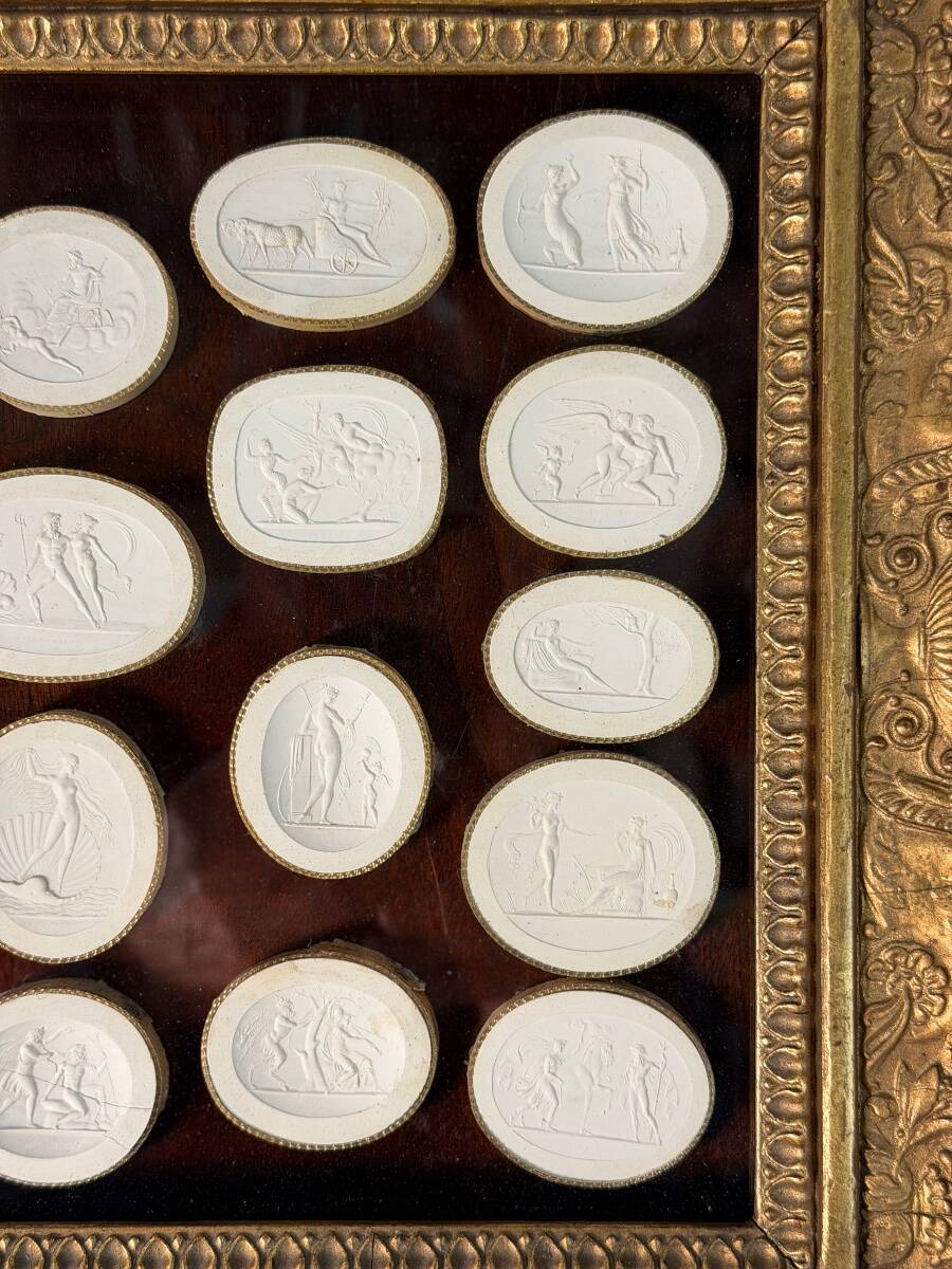 Collection of intaglio casts, souvenir of the Grand Tour, workshop of P. Paoletti, circa 1820.