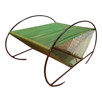 Porte vinyles scoubidou 1960s