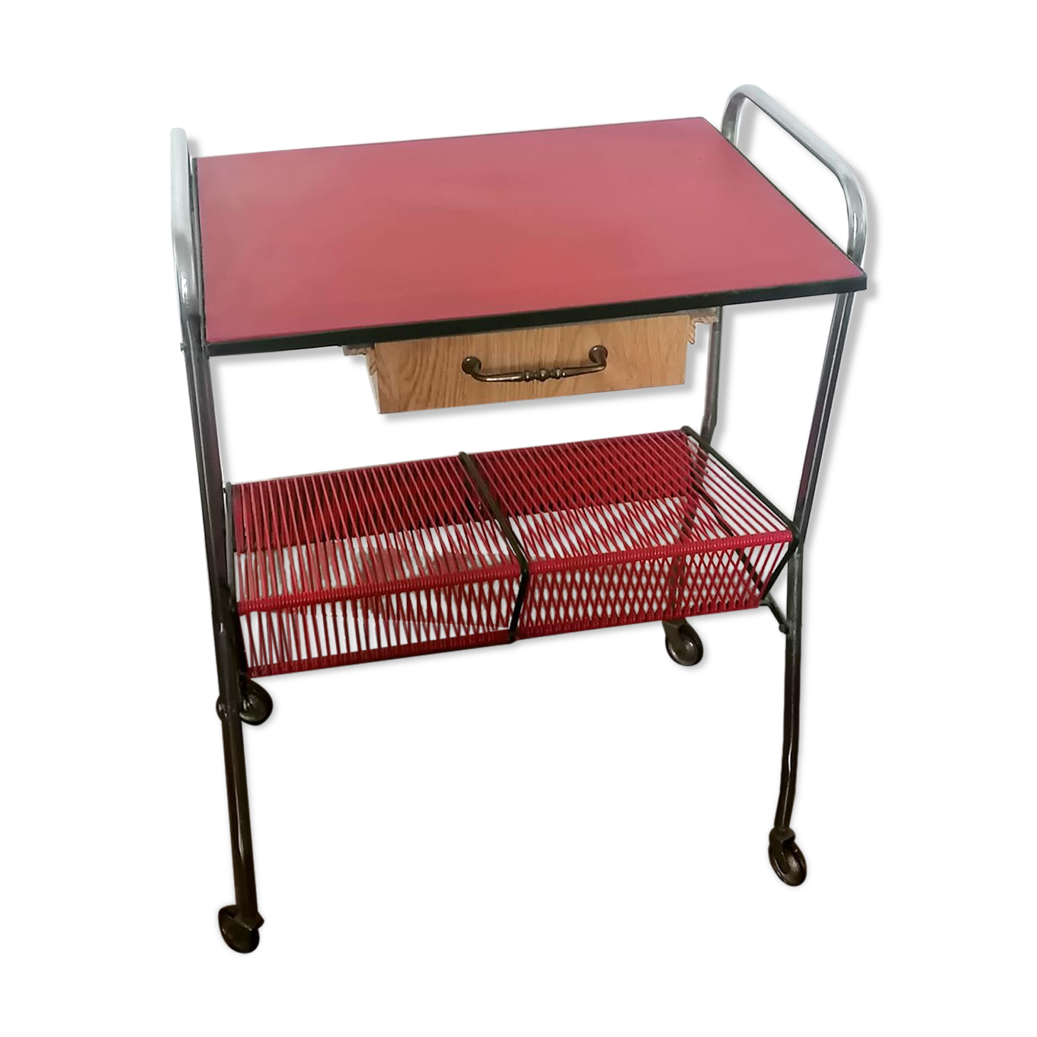 Desserte roulante scoubidou 1950