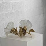 Pair of vintage gold wall lights