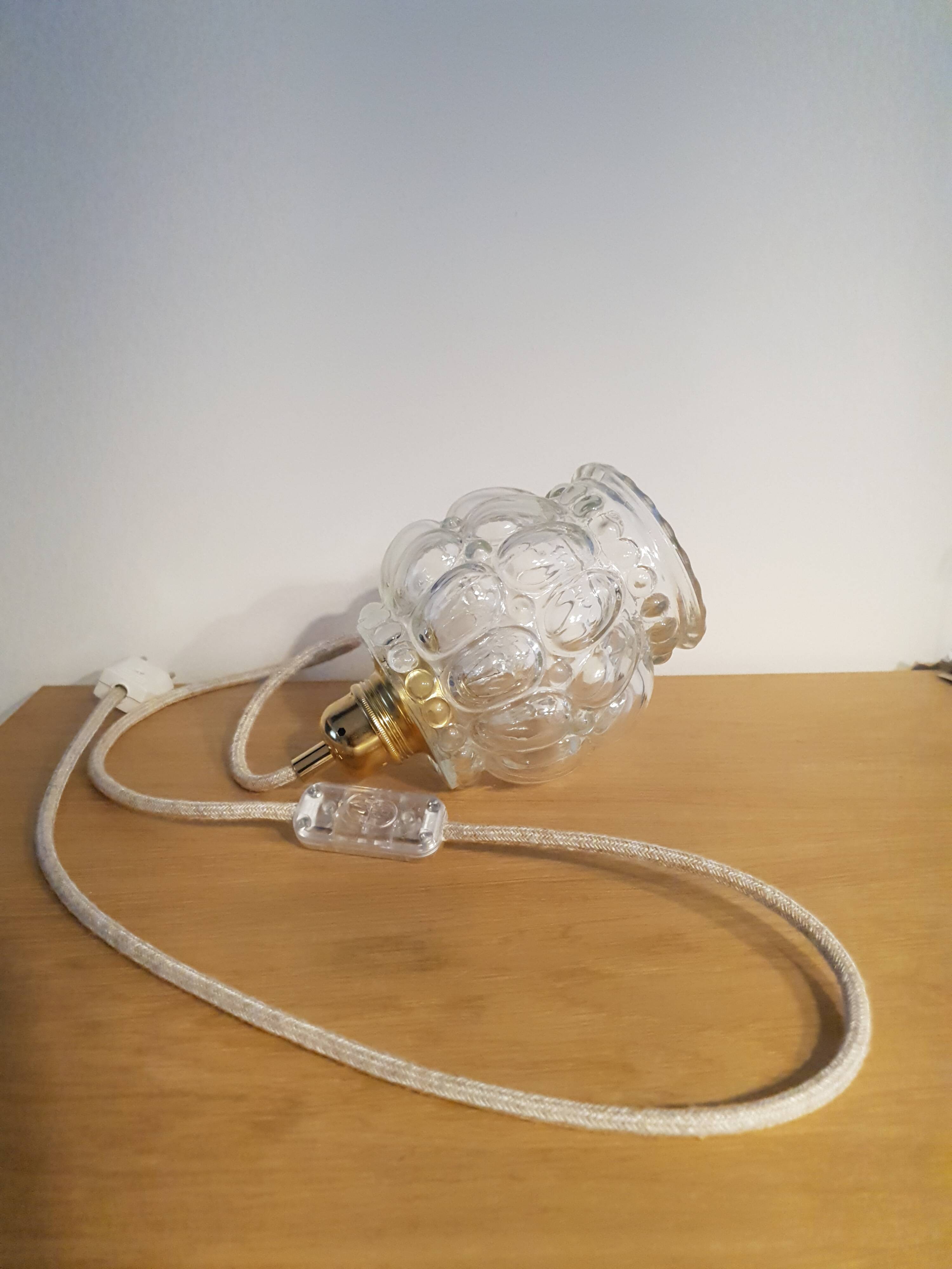 Walking lamp, vintage Helena Tynell style bedside table lamp - bubbles 1960 1970
