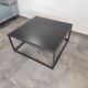 Table basse style industrielle métal 80 x 80