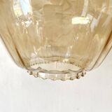 Vintage amber glass pendant light
