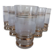 Verres dorés et granités, années 50