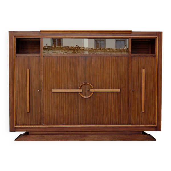 Cabinet de travail Art Deco moderniste, attribué à Auguste Vallin, France, circa 1930