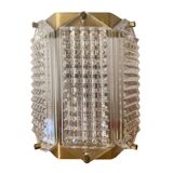 Swedish Wiktor Berndt Brass & Glass Wall Sconce