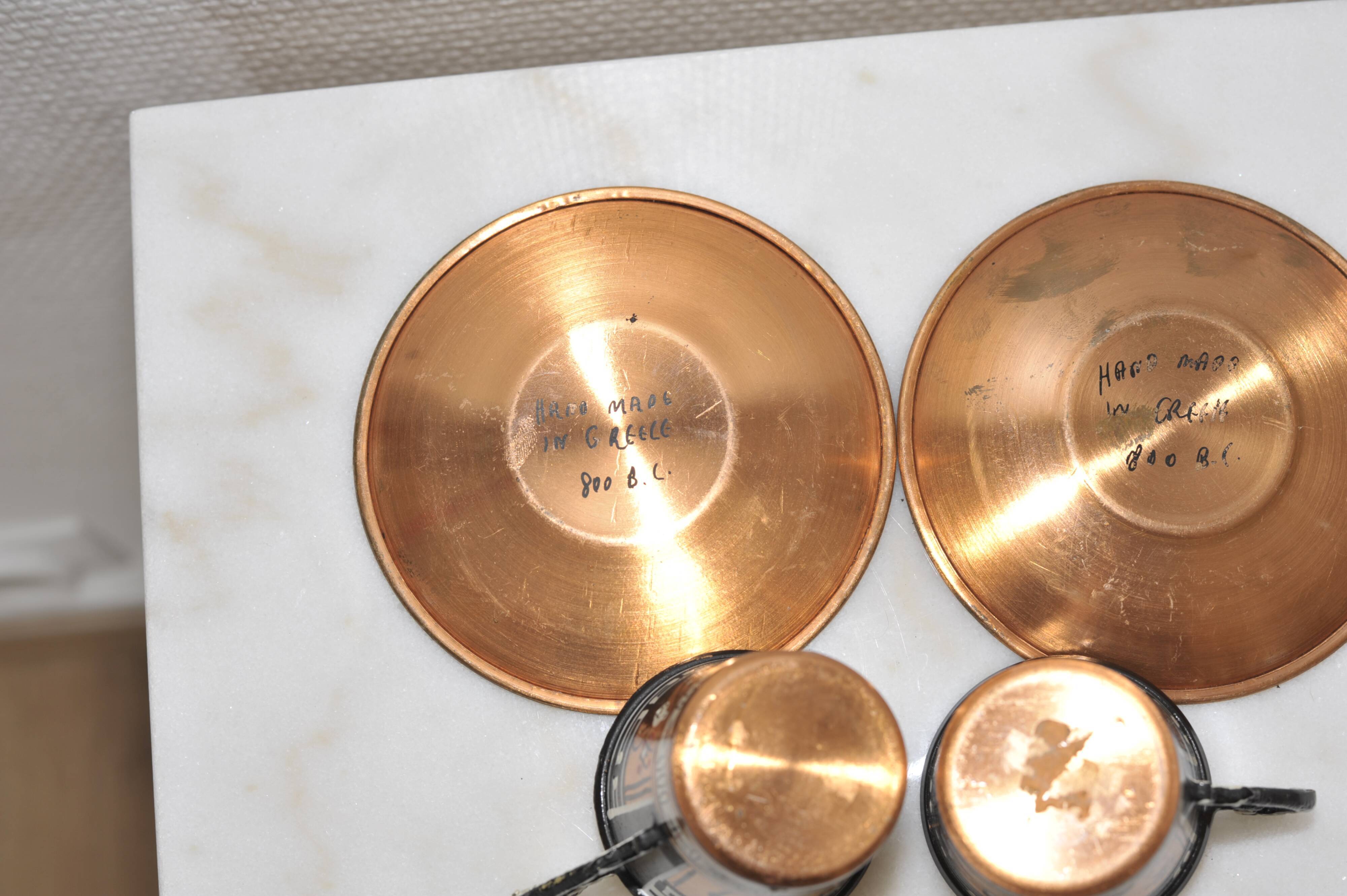 2 Greek espresso cups