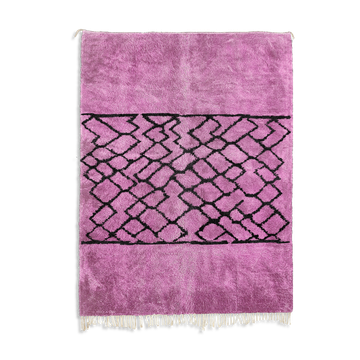 Tapis marocain moderne rose 370x280cm
