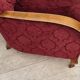 1960s, Danish armchair, cherry-red furniture velour.