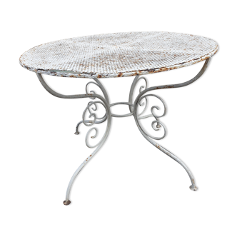 Old wrought iron garden table early twentieth century