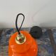 Vintage pendant lamp in electrified orange opaline to nine