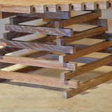 Table ajourée en bois 1980