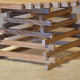 Table ajourée en bois 1980
