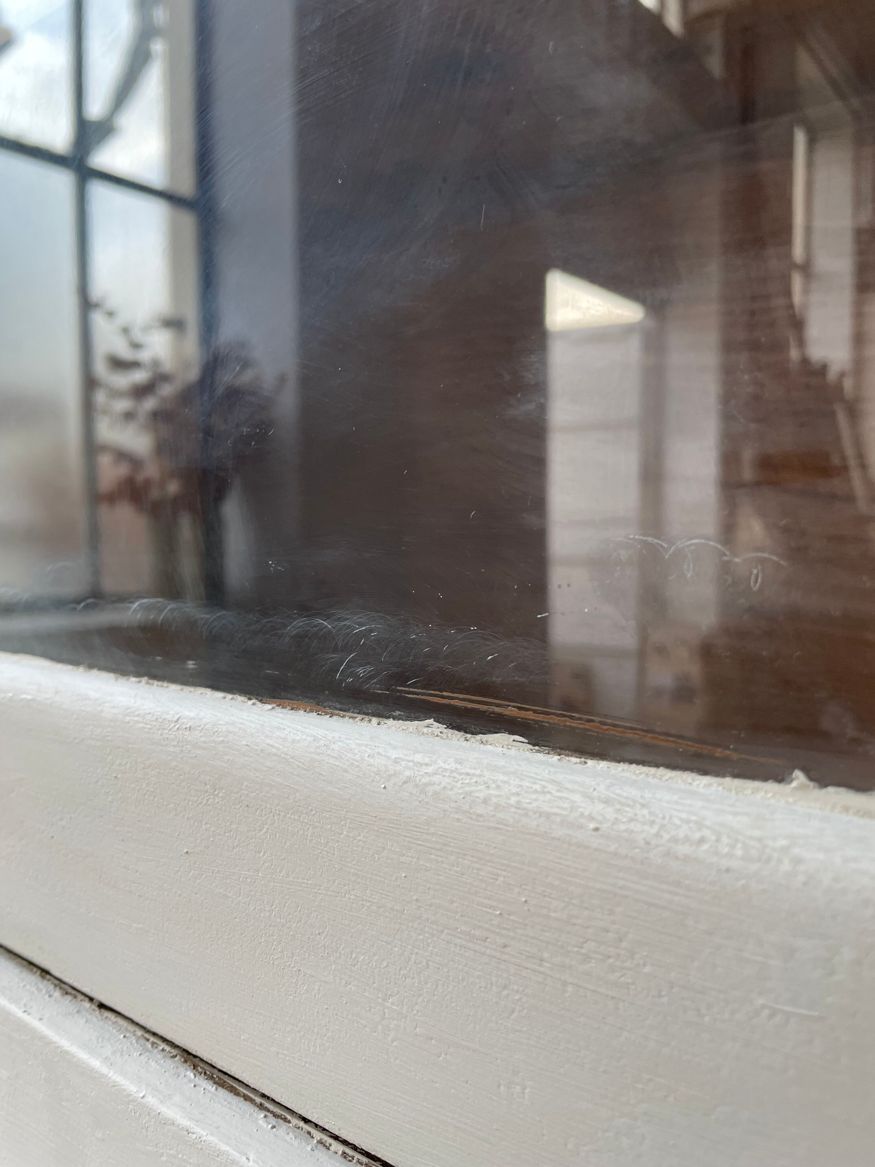 Library showcase ivory white sliding doors