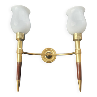 Large wall sconces torch style from the 1950s.