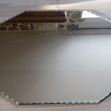 Beveled octagonal table mirror