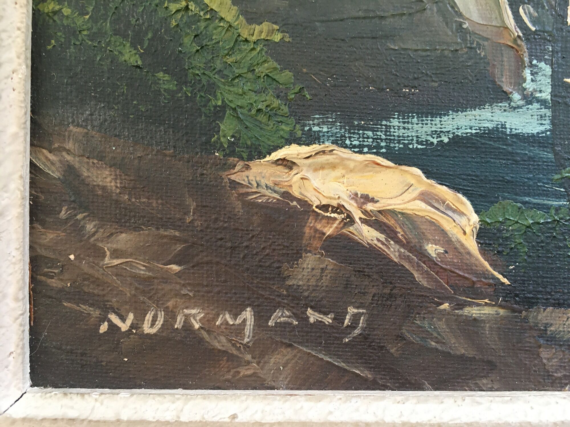 Oil on canvas raymond normand landscape "côte d'azur" 39x34 cm