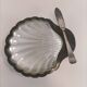 Complete Shell Butter Dish - Metal & Glass - Original Box - 1970s