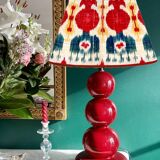 Red ceramic lamp base