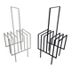 Steel magazine or record racks, 1960s, set of 2