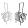 Steel magazine or record racks, 1960s, set of 2